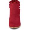 imageAllegra K Womens Ruffle Block Heel Ankle BootsRed
