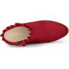 imageAllegra K Womens Ruffle Block Heel Ankle BootsRed