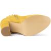 imageAllegra K Womens Ruffle Block Heel Ankle BootsYellow