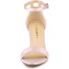imageAllegra K Womens Satin Open Toe Ankle Strap Chunky Heels SandalsLight Pink