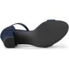 imageAllegra K Womens Satin Open Toe Ankle Strap Chunky Heels SandalsNavy Blue