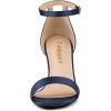 imageAllegra K Womens Satin Open Toe Ankle Strap Chunky Heels SandalsNavy Blue