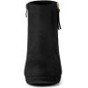 imageAllegra K Womens Side Zip Low Platform Chunky Heel Ankle BootiesBlack