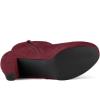 imageAllegra K Womens Side Zip Low Platform Chunky Heel Ankle BootiesBurgundy