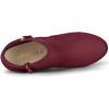 imageAllegra K Womens Side Zip Low Platform Chunky Heel Ankle BootiesBurgundy