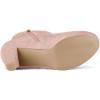 imageAllegra K Womens Side Zip Low Platform Chunky Heel Ankle BootiesDust Pink