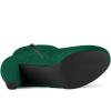 imageAllegra K Womens Side Zip Low Platform Chunky Heel Ankle BootiesEmerald Green
