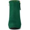 imageAllegra K Womens Side Zip Low Platform Chunky Heel Ankle BootiesEmerald Green