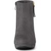 imageAllegra K Womens Side Zip Low Platform Chunky Heel Ankle BootiesGrey