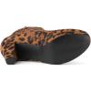 imageAllegra K Womens Side Zip Low Platform Chunky Heel Ankle BootiesLeopard