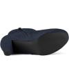 imageAllegra K Womens Side Zip Low Platform Chunky Heel Ankle BootiesNavy Blue