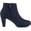 imageAllegra K Womens Side Zip Low Platform Chunky Heel Ankle BootiesNavy Blue