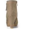 imageAllegra K Womens Side Zip Low Platform Chunky Heel Ankle BootiesNude