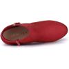 imageAllegra K Womens Side Zip Low Platform Chunky Heel Ankle BootiesRed