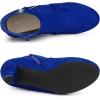 imageAllegra K Womens Side Zip Low Platform Chunky Heel Ankle BootiesRoyal Blue