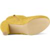 imageAllegra K Womens Side Zip Low Platform Chunky Heel Ankle BootiesYellow