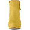 imageAllegra K Womens Side Zip Low Platform Chunky Heel Ankle BootiesYellow
