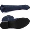 imageAllegra K Womens Side Zipper Chunky Heels Knee High BootsNavy Blue