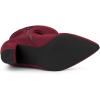 imageAllegra K Womens Slouch Pointed Toe Chunky Heel Knee High BootsBurgundy