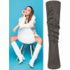 imageAllegra K Womens Slouch Pointed Toe Chunky Heel Knee High BootsGrey