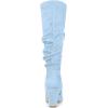 imageAllegra K Womens Slouch Pointed Toe Chunky Heel Knee High BootsSky Blue