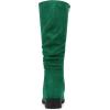 imageAllegra K Womens Slouch Round Toe Low Heel Boots Knee High BootsGreen