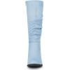 imageAllegra K Womens Slouch Round Toe Low Heel Boots Knee High BootsSky Blue