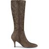 imageAllegra K Womens Sparkle Glitter Pointy Toe Stiletto Heel Knee High BootsDark Brown
