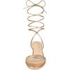 imageAllegra K Womens Sparkle Strappy Lace Up Block Heels SandalsRose Gold