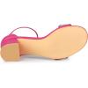 imageAllegra K Womens Sparkly Rhinestone Ankle Strap Chunky Heel SandalsHot Pink