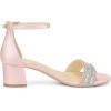 imageAllegra K Womens Sparkly Rhinestone Ankle Strap Chunky Heel SandalsPink