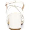 imageAllegra K Womens Square Toe Knots Ankle Strap Chunky Heels SandalsWhite
