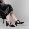 imageAllegra K Womens Square Toe Mary Jane Chunky Heels Dress ShoesBlack