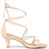 imageAllegra K Womens Strappy Kitten Heel Lace Up SandalsBeige