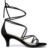 imageAllegra K Womens Strappy Kitten Heel Lace Up SandalsBlack