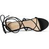 imageAllegra K Womens Strappy Kitten Heel Lace Up SandalsBlack