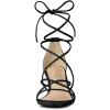 imageAllegra K Womens Strappy Kitten Heel Lace Up SandalsBlack