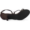 imageAllegra K Womens Strappy Kitten Heel Lace Up SandalsCoffee