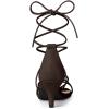 imageAllegra K Womens Strappy Kitten Heel Lace Up SandalsCoffee