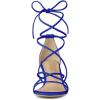 imageAllegra K Womens Strappy Kitten Heel Lace Up SandalsDark Blue