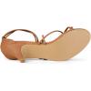 imageAllegra K Womens Strappy Kitten Heel Lace Up SandalsDark Brown