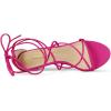 imageAllegra K Womens Strappy Kitten Heel Lace Up SandalsHot Pink