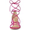 imageAllegra K Womens Strappy Kitten Heel Lace Up SandalsHot Pink