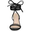 imageAllegra K Womens Strappy Lace Up Slingback Open Toe Stiletto Heel SandalsBlack