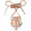 imageAllegra K Womens Strappy Lace Up Slingback Open Toe Stiletto Heel SandalsNude