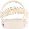 imageAllegra K Womens Strappy Pearl Strap Pleated Flat Slide Sandals
