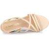 imageAllegra K Womens Strappy Slingback Chunky Heels Slide SandalsBeige Pink