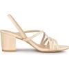 imageAllegra K Womens Strappy Slingback Chunky Heels Slide SandalsBeige Pink