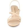 imageAllegra K Womens Strappy Slingback Chunky Heels Slide SandalsBeige Pink