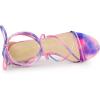 imageAllegra K Womens Strappy Tie Dye Heels Lace Up Kitten Heel SandalsBlue Pink